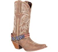 Durango Crush Flag Leather Women's Brown/Khaki Boots UK 7