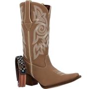 Durango Crush Women's Flag Accessory Western Boot, Brown Khaki, 4 UK