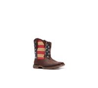 Durango Men's Rebel Patriotic Pull-On Western Flag Boot in Brown | Size: 10 Durango Brown 10