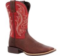 Durango Mens Shyloh Embroidered Square Toe Casual Boots Mid Calf - Brown, Red, Mahogany and Dynamite Red, 13 Wide