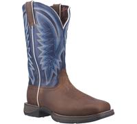 Durango Rebel Leather Men's Saddle Brown/Demin Blue Boots UK 8.5
