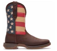 Durango Rebel Patriotic Pull-On Western Flag Boot, Brown, 10 Wide