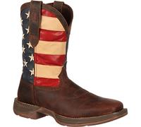 Durango Rebel Patriotic Pull-On Western Flag Boot brown Size: 6.5 X-Wide