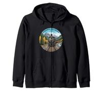 Durango Scenic Railroad Vintage Train Colorado Travel Zip Hoodie