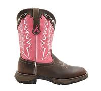 Durango Women's Lady Rebel 10" Pull-on Rd3557-u Traditional Cowboy Boots, Dark Brown and Pink, 7 UK