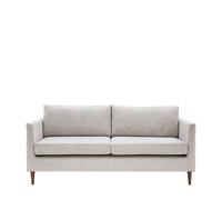 Durants Soft Brushed Nordic 3 Seater Sofa with Dark Wood Legs Natural