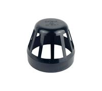 Duraplast UK™ 110mm Black Vent Cowl | 4 Inch Soil Pipe Terminal | Push Fit Stack Ventilation Cap | Weather Resistant PVC Vent Cowl | Plumbing Drainage & Soil Fitting