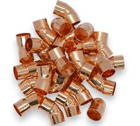 DURAPLAST UK 15mm End Feed Copper 45 Degree Obtuse Elbow Pack of 25