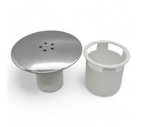 Duraplast UK™ 90mm Universal Shower Waste Replacement - Chrome Finish Shower Plug Hole Cover with 115mm Diameter and Removable Hair Catcher - Fits Standard UK Shower Trays - Easy Installation