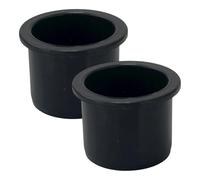 Duraplast UK™ Push Fit Waste End Cap 40mm - Black (Pack of 2) | Heavy-Duty PVC Pipe Stopper | Ceramic Finish | Leakproof Push Fit Connector | No Tools Required