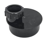 Duraplast UK™ Waste Pipe Adaptor for Underground Drainage Pipe | For Solvent & Pushfit Pipe (110mm x 32mm Single Black)