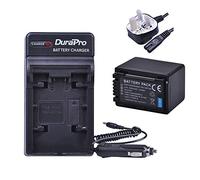 DuraPro 1Pc 3900mAh VW-VBT380 VBT380 VW-VBT190 VBT190 Battery + AC Wall/Car Charger for Panasonic HC-V110, HC-V130, HC-V160, HC-V180, HC-V201, HC-V250,HC-V260,V720 V750 V770 V777 VX870 VX980 VX989