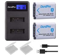 DuraPro 2Packs NP-BX1 NP BX1 NPBX1 Battery + LCD Dual USB Charger for Sony DSC-RX100 DSC-WX500 IV HX300 WX300 HDR-AS15 X3000R MV1 AS30V HDR-AS300 GWP88