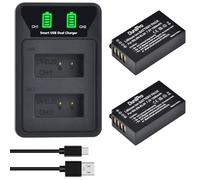 DuraPro 2Pcs 1200mAh EN-EL20 EN EL20 Battery + LCD Dual USB Charger with Type C Port for Nikon EN-EL20,EN-EL20a, Nikon Coolpix P1000, P950 Coolpix A 1 J1/1 J2/1 J3/1 S1/1 V3 Cameras