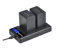 DuraPro 2Pcs 7.2V 3900mAh NP-FV100 Battery + LCD USB Charger for Sony NP-FV100 NP-FV70 Batteries; Sony DCR-SR15 SR21 SX15 SX21 SX44 SX45 SX63 SX65 SX83 SX85 HDR-CX105 CX110 CX115 CX130 CX150 CX155