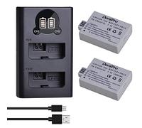 DuraPro 2Pcs LP-E5 Battery + LED USB Dual Charger with Type C Port for Canon LP-E5 and Canon EOS Rebel XS, Rebel T1i, Rebel XSi, 1000D, 500D, 450D, Kiss X3, Kiss X2, Kiss F Cameras