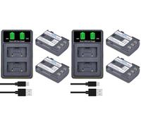 DuraPro 2Pcs NB-2L NB-2LH Battery + Dual USB Charger Replacement for Canon EOS 350D 400D MD265 MV960 PowerShot G7 G9 S70 S80 ZR950 ZR960 HG10 HV40 Cameras (Pack of 2)