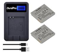 DuraPro 2Pcs NB-4L NB 4L Battery + LCD USB Charger for Canon IXUS 30, 40, 50, 55, 60, 65, 70, 75, 80 IS, 82 IS, 100 IS, 110 IS, 115 HS, 120 IS, 130, 220 HS, 230 HS, 255 HS, I Zoom, i7, i7 zoom