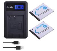 DuraPro 2Pcs NP-BN1 Battery + LCD USB Charger for Sony Cyber-Shot DSC-W800,DSC-WX220,DSC-W830,DSC-W810,Sony DSC-QX30,DSC-QX100,DSC-QX10 Digital Camera