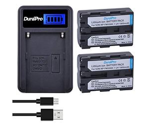 DuraPro 2Pcs NP-FM500H Battery + LCD USB Charger for Sony a99,a77,a58,a57,a65,a68,a200,a300,a350,a450,a500,a550,a560,a700,a850,a900 Cameras