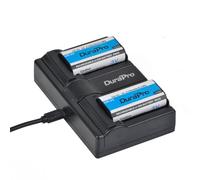 DuraPro 2X 2100mAh CR-V3 Rechargeable Li-ion Battery + LED Dual USB Charger for Kodak RLCRV3, SBP-1103, ULCR-V3R, VLCRV3, 1080142; Olympus C3000 C3040 C-40Z 2100UZ 3030 3040Z Cameras, 3V