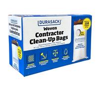 DURASACK Contractor Bags Heavy Duty 40-Gallon Reusable White Woven Polypropylene Contractor Garbage Bags, Pack of 16