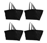 DURASACK Haul-It-All Extra-Large Reusable Shopping Bag - Heavy Duty Open-Top Tote with Handles, 18-Gallon Capacity, Black, Pack of 4