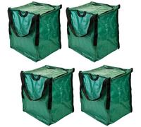 DURASACK Heavy Duty Storage Tote Bag with Zipper Top 22-Gallon Rugged Woven Polypropylene Moving Bag, Reusable Self-Standing Design, Holds up to 500 Pounds, Pack of 4, Green