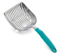 DuraScoop® Premium Multicat Cat Litter Scoop | Solid Metal | Litter Box Tray Pan Sifter
