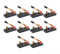Durashmall 10 Pieces SPST and SPDT Switches for Classroom Electrical Experiments Physics Labs Secure Screw Terminals Copper Iron Educational Circuit Training(Copper)