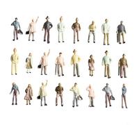 Durashmall 100PCS Assorted Seated Miniature Figures 1:75 1:87 1:100 Scale Painted ABS People for Sand Table Model Railway Diorama Architecture Display DIY Craft(1:75)