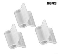 Durashmall 100pcs Garden Grafting Clips Plastic Plant Clamp for 2 to 4.5mm Stem Fixing Soft Material Gentle Non Damaging Support for Vegetable Vines Such as Eggplants and Melons Eas(3mm)