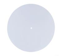 Durashmall 12 Inch Acrylic Slip Mat for Phonograph Turntable Vinyl 3MM Anti Static LP Record Pad with Center Recess Design to Improve Sound Quality and Reduce Noise White Black Green Options(White)