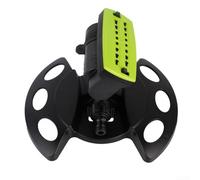 Durashmall 16-Hole Oscillating Sprinkler for Lawn and Garden 360° Water Spray Adjustable 180° Rotation ABS and Metal Construction Black with Green(A)