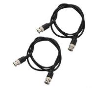 Durashmall 2 Pack BNC Male to Male Test Cable 1m Q9 Coaxial Wire for Oscilloscope Signal Source CCTV Camera Video Security System Probe 50 Ohm Black
