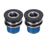 Durashmall 2 Pcs M15 Crank Screw Bicycle Crank Arm Bolts For ISIS Axle, Steel Electro Silvering Screws For Bosch EBike ES25 SplineS Center Shaft(2PCS)