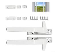 Durashmall 2 Piece Window Handle Kit UPVC Casement Window Fittings Zinc Alloy Material With Rust Resistant Screws And Detailed Instructions for Security