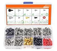 Durashmall 228PCS Computer Case Screw Kit, M3/M3.5/M5 Mounting Screws,for PC Tower Hard Drive Motherboard Fan, Carbon Steel Nickel Plated Hardware Set with Storage Box(360 Pieces)