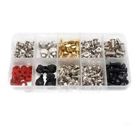 Durashmall 228PCS Computer Case Screw Kit, M3/M3.5/M5 Mounting Screws,for PC Tower Hard Drive Motherboard Fan, Carbon Steel Nickel Plated Hardware Set with Storage Box(228 Pieces)