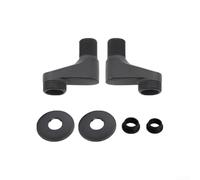 Durashmall 2PCS Copper Shower Faucet Converter Adjustable Angle Adapter With Extended Corner Distance 8-12cm For Bath Mixer Valve G1/2 Inlet G3/4 Outlet (Black)