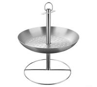 Durashmall 304 Stainless Steel Hot Pot Lifting Frame with 360 Degree Rotation for Soup Separation and Even Heat Distribution Easy to Install Safe Design for Winter Family Meals Silv