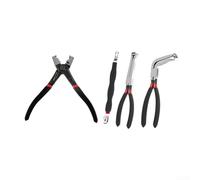 Durashmall 4 Piece Electrical Connector Disconnect Pliers Set Carbon Steel Double Ended Removal Tool for Automotive Mass Air Flow Sensor Fuel Injector Terminal Wire 177mm to 210mm with Storage Bag