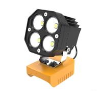 Durashmall 40W Cordless LED Work Light 6000LM Adjustable Head Torch For 18V 20V Max XR DCB203 For DCB205 DCB206 DCB200 DCB204 DCB201 Battery For Camping Workshop