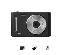 Durashmall 4K Digital Camera with 64MP Sensor 8X Digital Zoom 2.4 Inch IPS Screen for Beginners Students and Teens Portable Retro-Style CCD Photography Camera for TF Card up to 64GB(Black 32G)