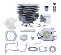 Durashmall 52mm Big Bore Cylinder Carburetor Overhaul Kit for 272 268 266XP 166 Chainsaw Parts Replaces 503517502 with Deflector Bearing Gasket Set