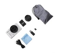 Durashmall 5K Digital Camera 75MP 18X Zoom AF Metal Body 3 Inch Flip Screen WiFi Vlogging Camera for Travel and Social Media Black(White 32G)