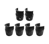 Durashmall 6pcs Billiard Table Pockets Replacement Set, 4 Corner and 2 Side Plastic Pool Table Pockets with Hexagonal Viewing Holes, Easy Install Screw-Fix Bags,for American Billiards Tables, Black