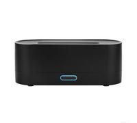 Durashmall 7-Color Flame Effect Essential Oil Diffuser, 150ml Cool Mist Humidifier with Timer & Auto-Off, Ultra-Quiet Desktop Aroma Diffuser,for Home Bedroom Office, Black(Black)