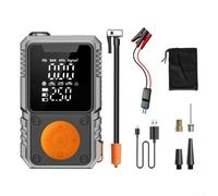 Durashmall 7200mAh Portable Car Battery Jump Starter with 150PSI Air Compressor Tire Inflator LED Light for 12V Vehicle Motorcycle Ball Green(4 * 1500mah)