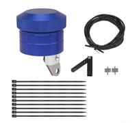 Durashmall Aluminum Alloy Motorcycle Chain Lubricator Oiler Kit Direct Replacement Oil Cup for All Chain Drive Motorbikes Modified Accessories Black Red Blue(blue)
